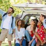 friends on a road trip
