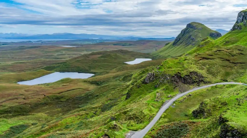 Quiraing Pass in Isle of Skye, Scotland
