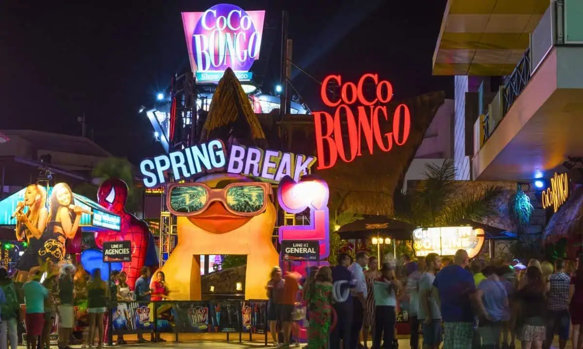 Spring break in Cancun, Mexico