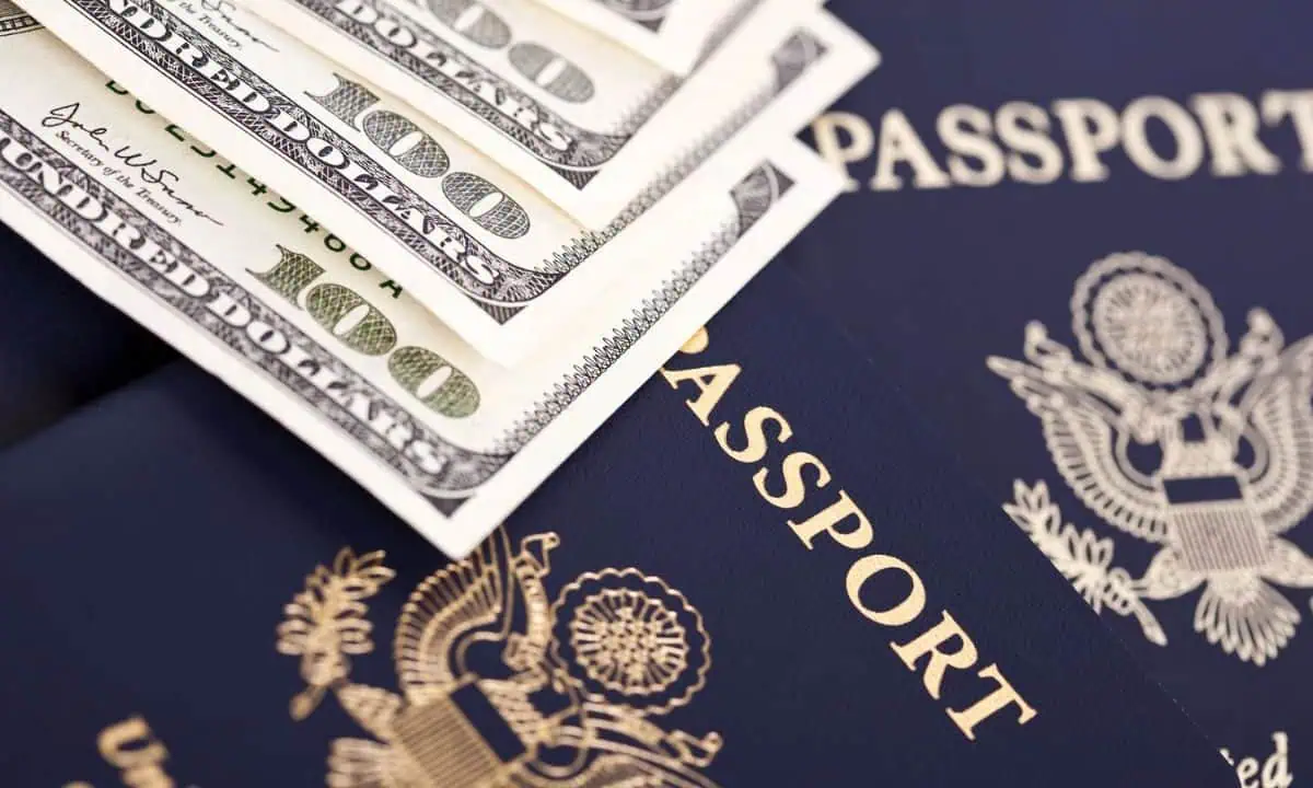 passport and money