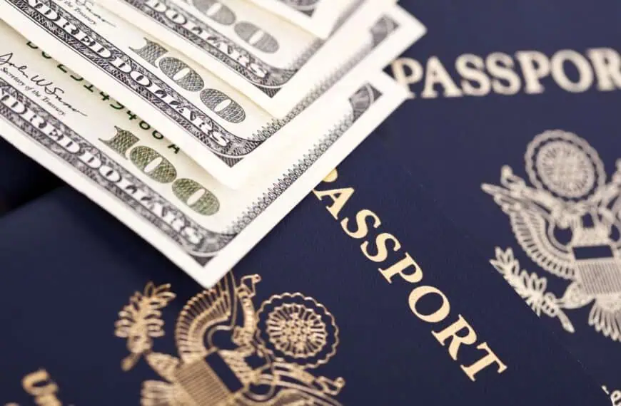 passport and money