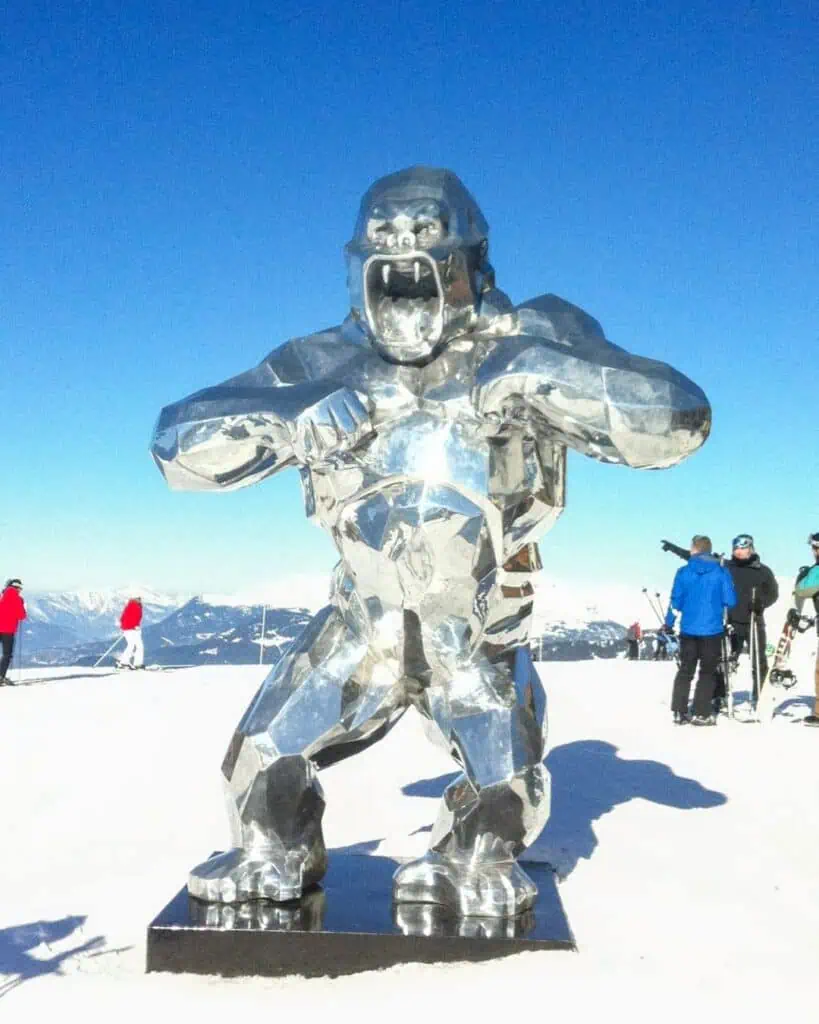 Artwork installations abound at Courchevel