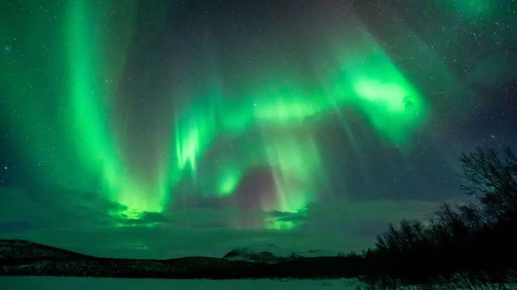 Northern Lights seen near Kilpisjarvi, Finland