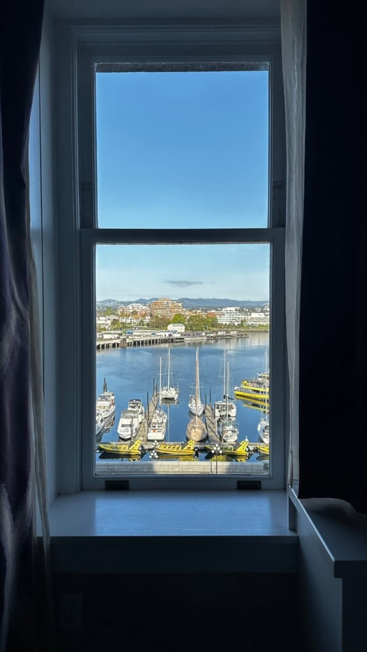 Harbor View from Hotel Room at Fairmont Empress