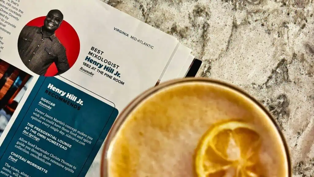 Mixologist Henry Hill Jr. at Hotel Roanoke