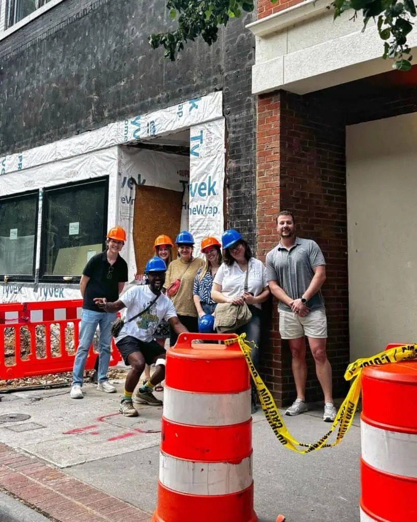 Jarrell Williams at Entrance of Dorothy, Under Construction