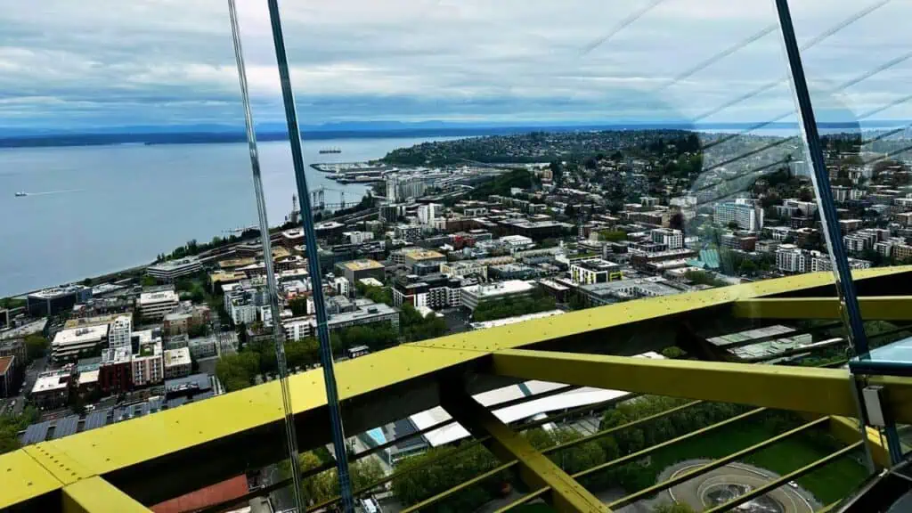 Views from the top of the Space Needle in Seattle, WA