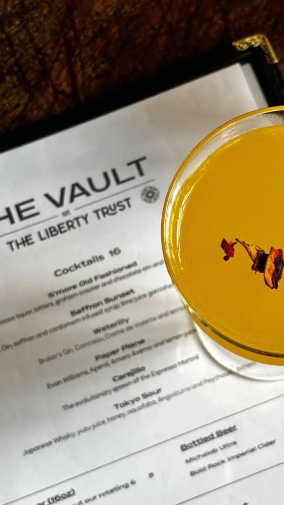 A cocktail at The Vault in Roanoke, VA