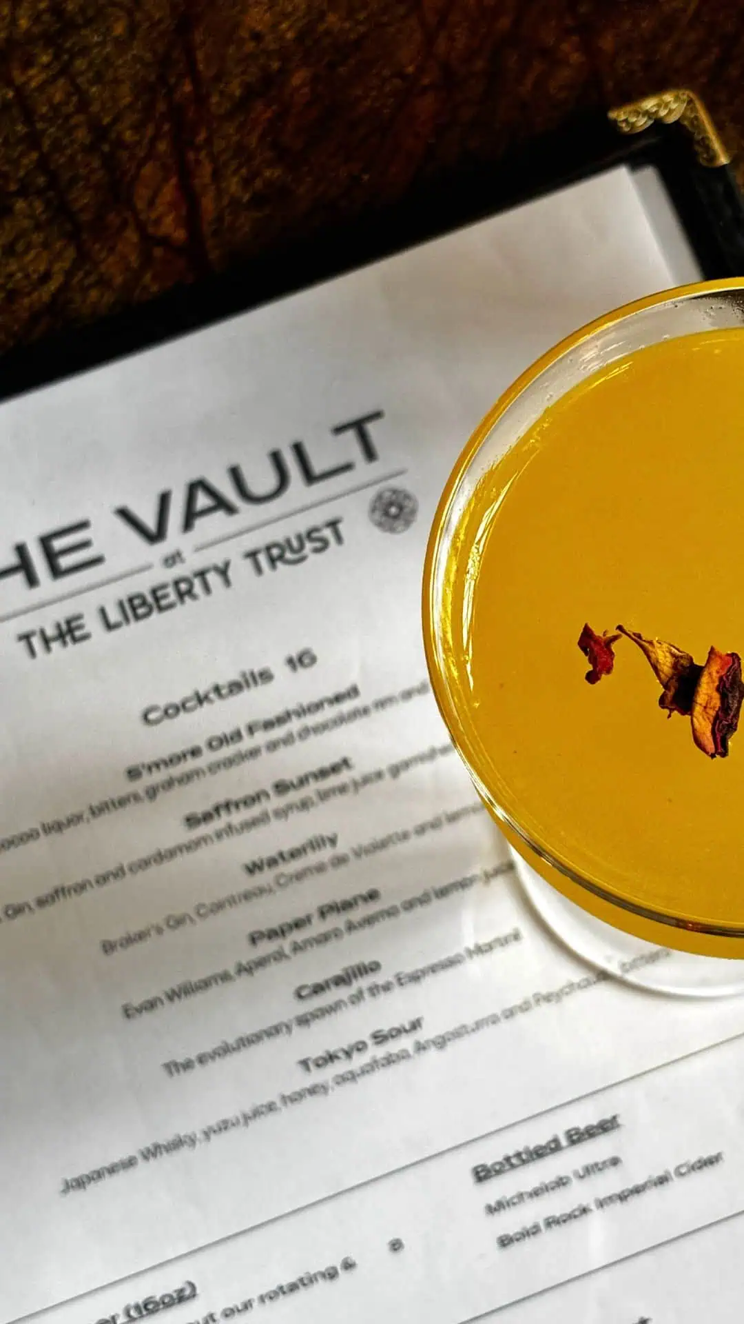 A cocktail at The Vault in Roanoke, VA