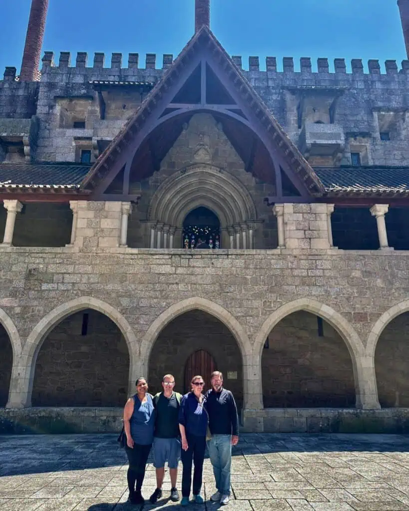 Courtyard at Palace of the Dukes of Braganza in Guimarães, Portugal