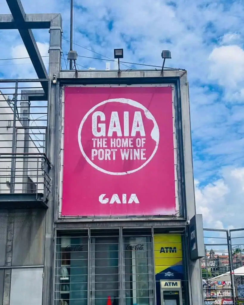 Gaia Home of Port Wine sign
