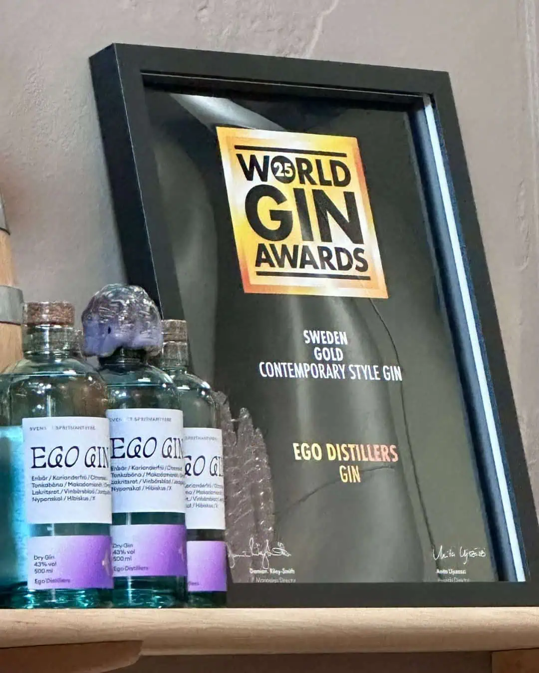 Gin Award at Ego Distillers in Gothenburg, Sweden