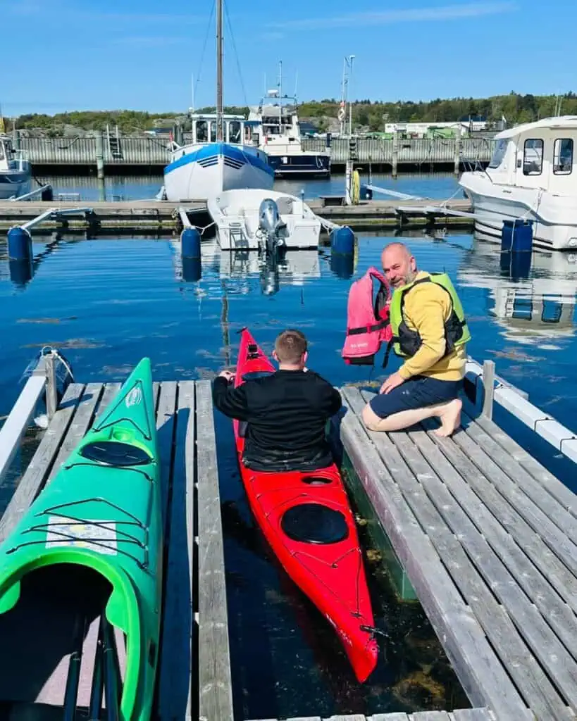 Kayaking on Donso Island in the Gothenburg Archipelago