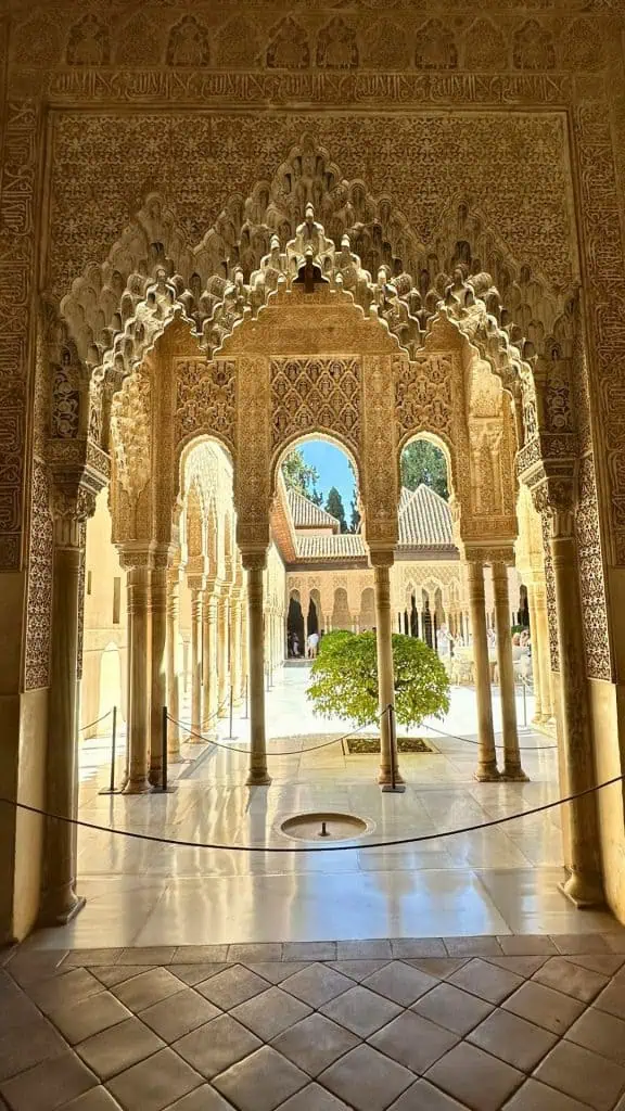 Looking out Towards the Court of the Lions at the Nasrid Palaces