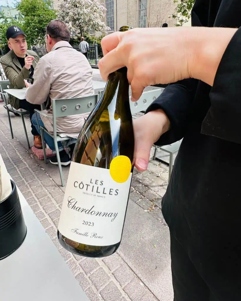 Wine at Bikt in Gothenburg, Sweden