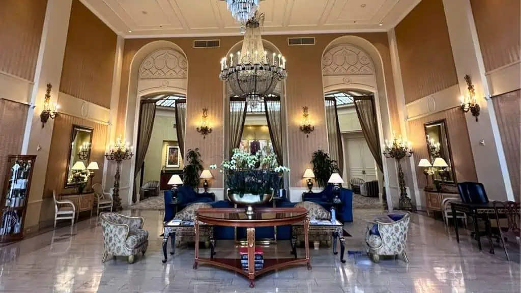 Lobby of InterContintental Mark Hopkins in San Francisco