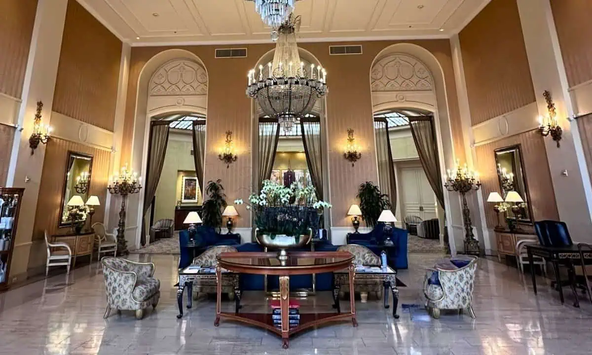 Lobby of InterContintental Mark Hopkins in San Francisco