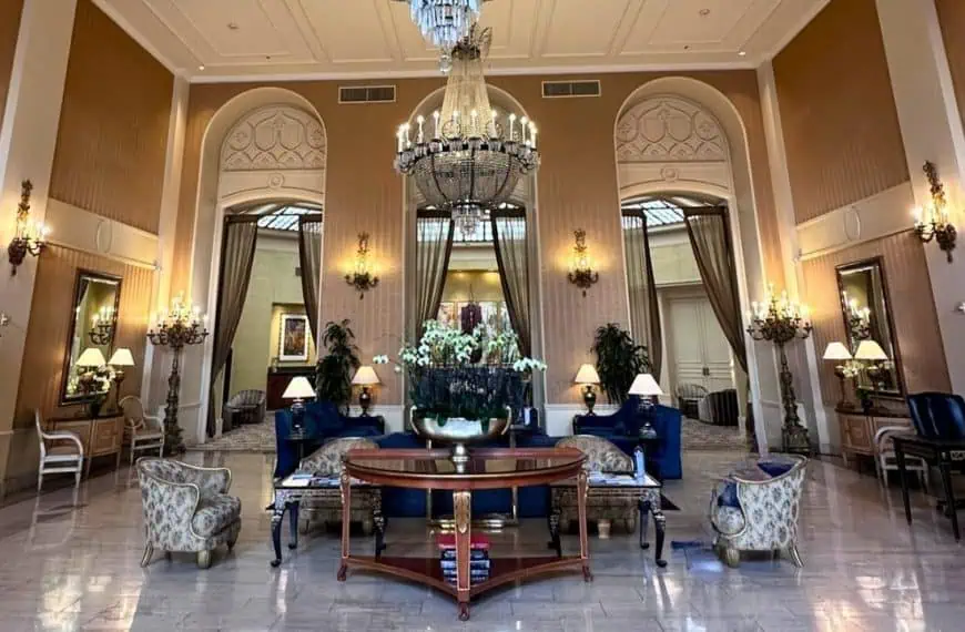 Lobby of InterContintental Mark Hopkins in San Francisco