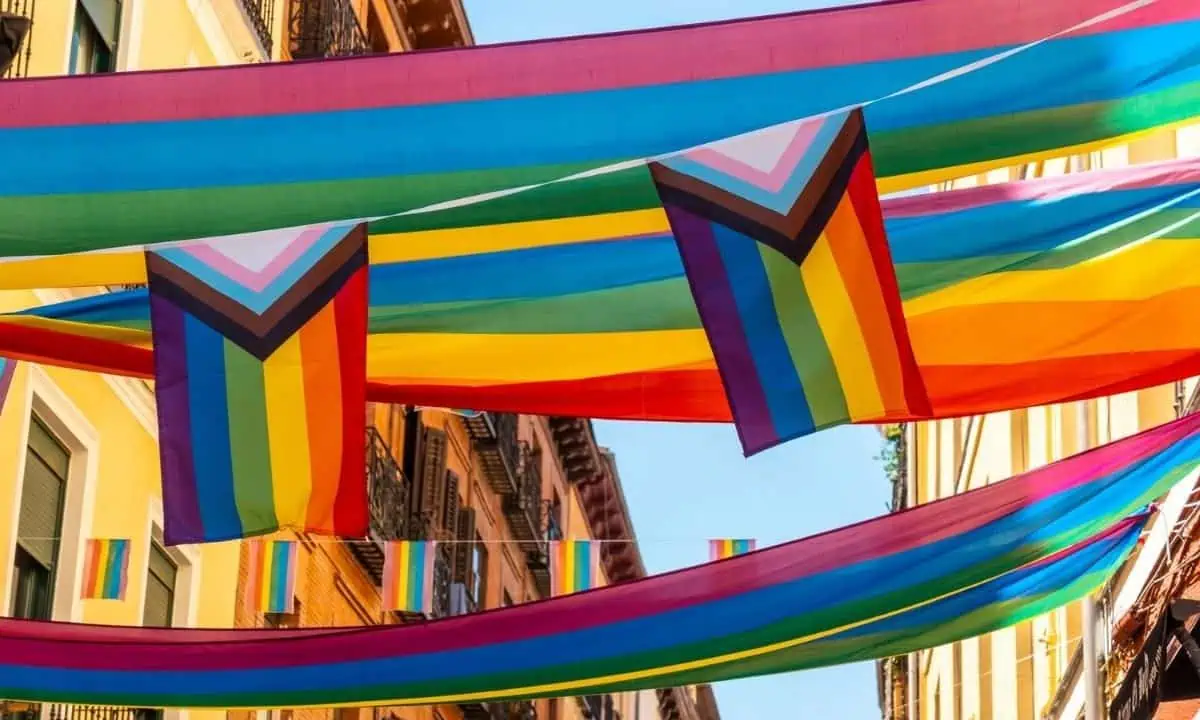 LGBTQ flags in Madrid