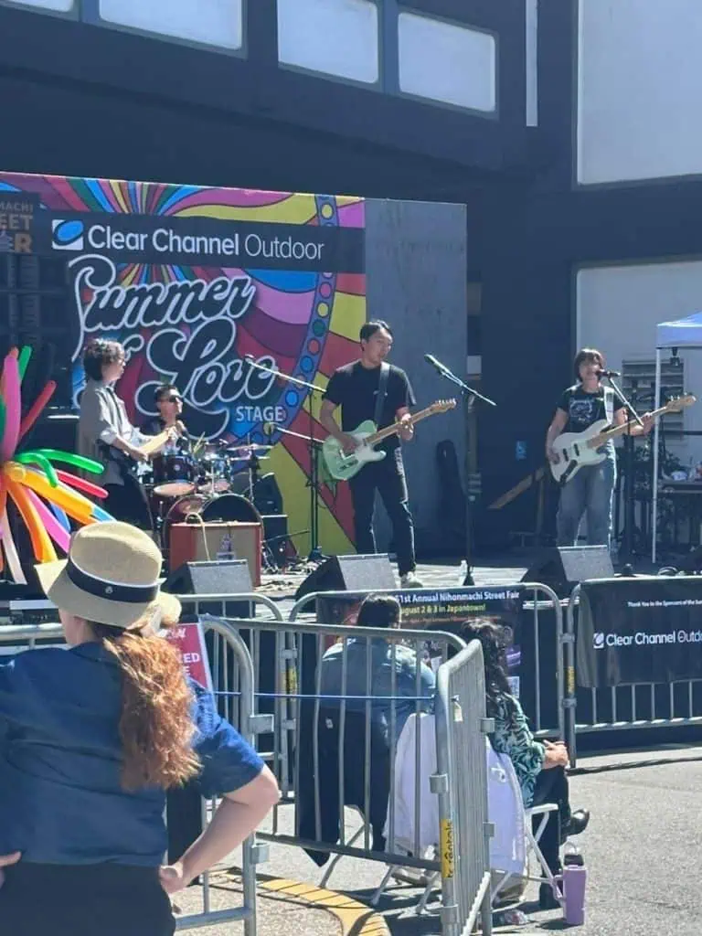 Band playing in San Francisco's Japantown
