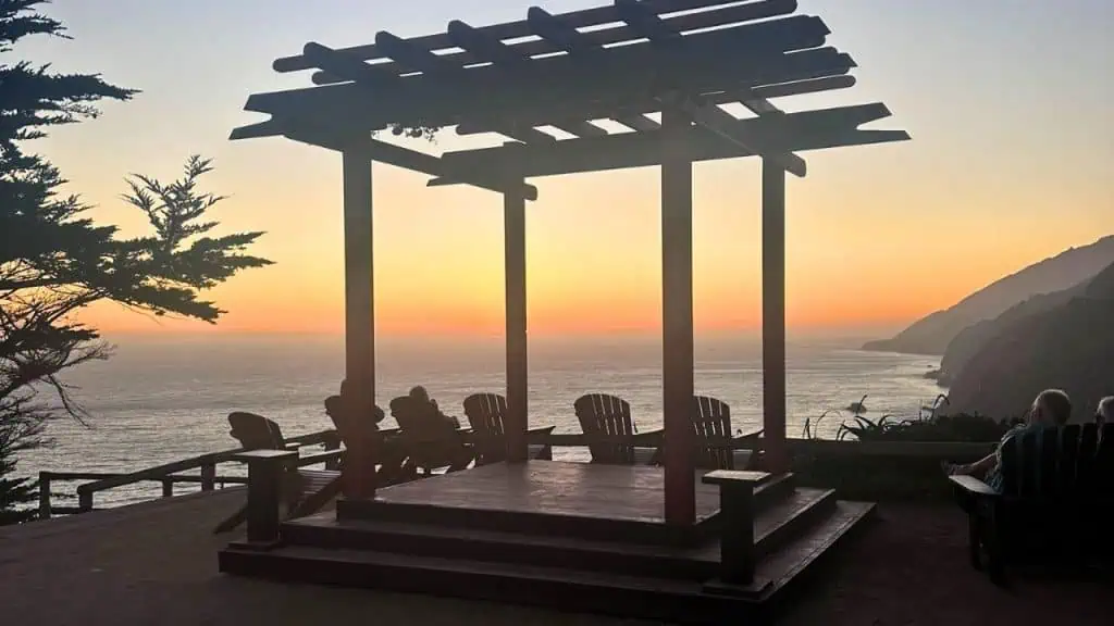 Sunset at Ragged Point Restaurant