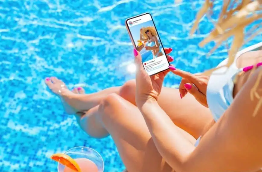 scrolling through social media