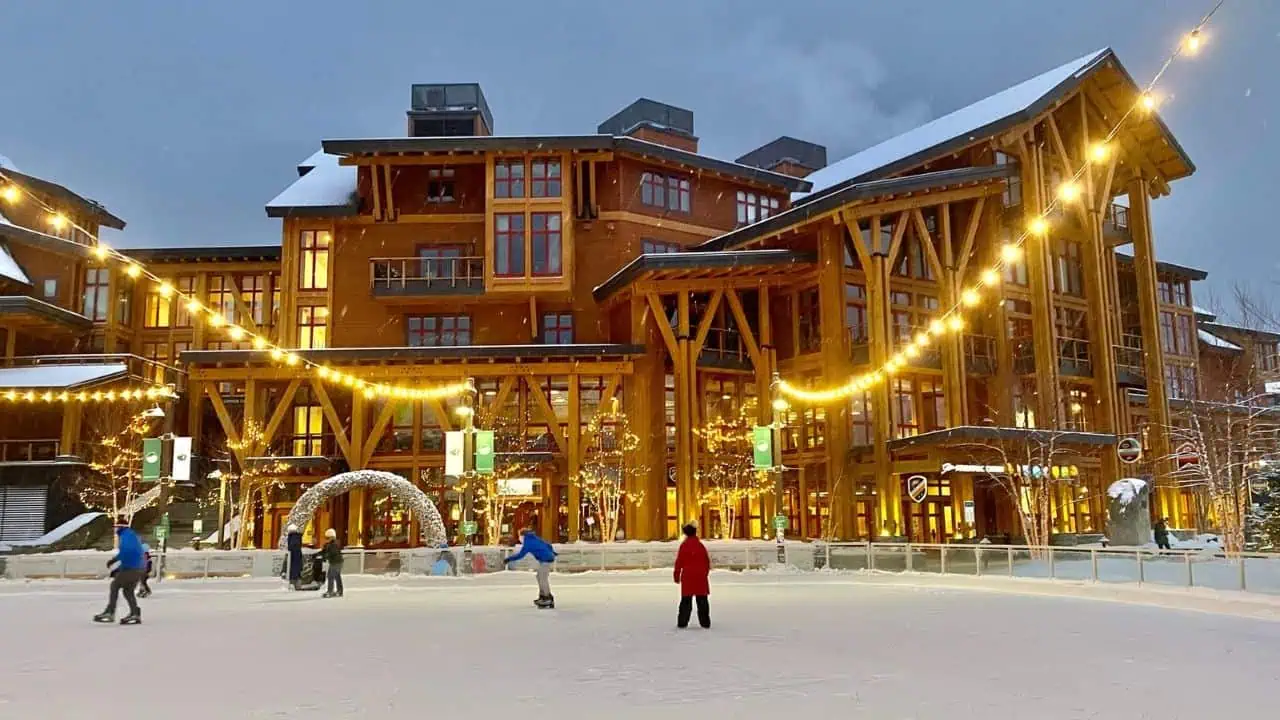 Ice skating rink at Stowe Mountain Resort