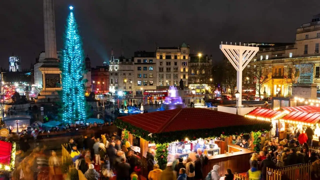 Trafalgar Square at Christmas