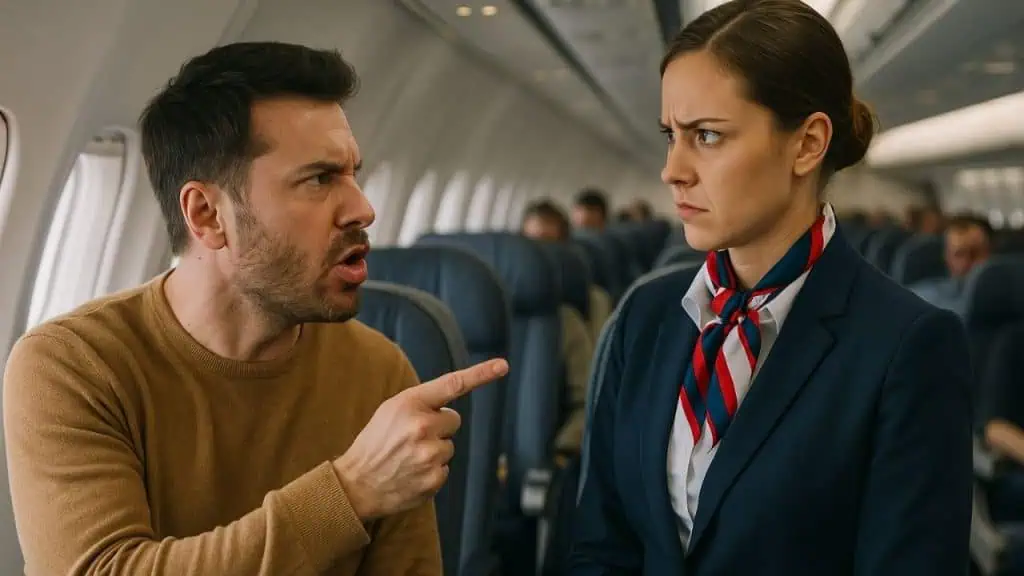 angry airline passenger