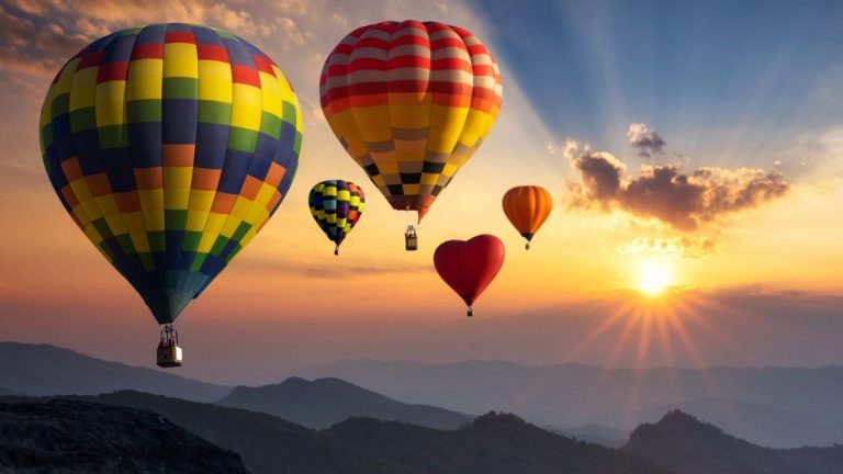 Hot Air Balloons at Sun Rise