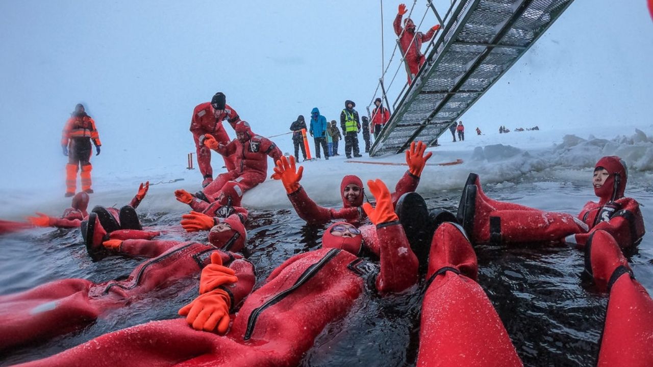 Sampo Icebreaker Kemi, Finland Floating on Ice