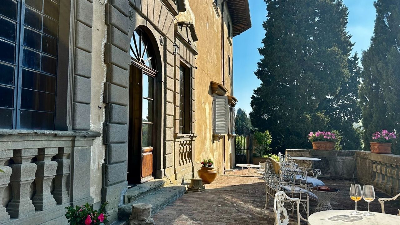 Terrace at Castello di Montegufoni